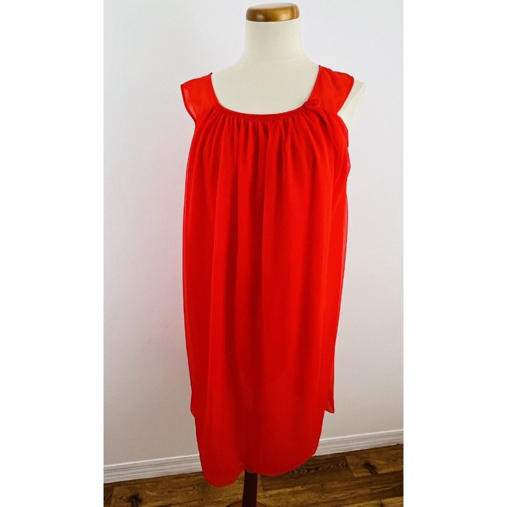 Vintage Hollywood Vassarette Women's Women's S Red Nylon Nightgown Short Gown